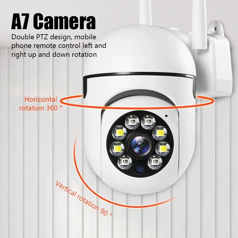 Chanmakers A7 Wireless Monitoring Camera 360 degree intercom 1080P Home Security Camera Remote HD Night Vision Camera