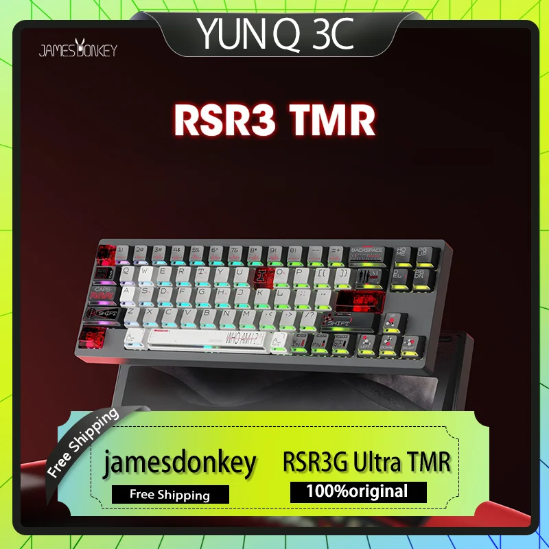 

James Donkey RSR3G Ultra TMR 8K Magnetic Axis Keyboard All Aluminum CNC Hot Plug Esports Gaming Keyboard Gift