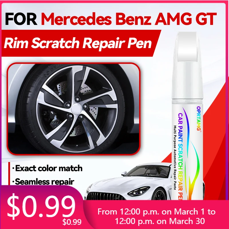 Car Accessories For Mercedes Benz AMG GT 1990-2026 Paint Repair Pen Touch Up Scratch Remover DIY Accessories Black Whi
