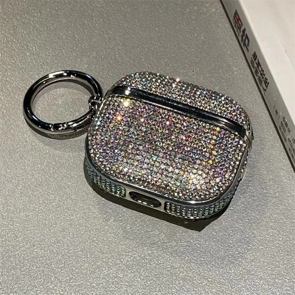 Beautiful Rhinestone Bling Hard Plastic Cover Case Fr AirPods 2/3/Pro 1 2 Hook