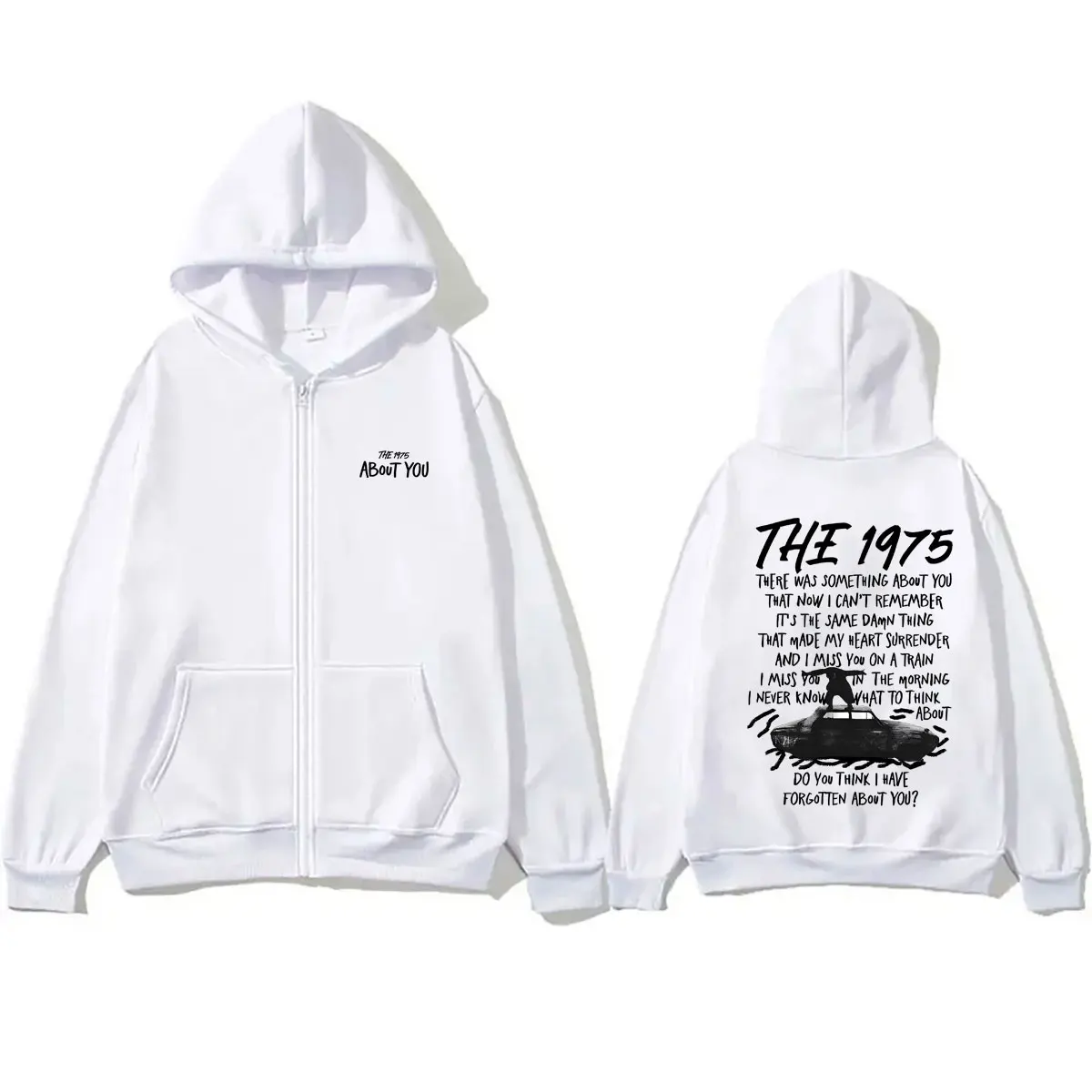 Alternative Rockband The 1975 About You Merch Reißverschluss-Hoodie für Herren und Damen, lässige Vintage-Oversize-Jacke mit Reißverschluss, Herren-Streetwear – Detail 7