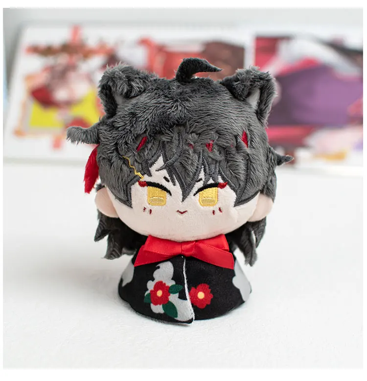 Game Anime Luxiem Mysta Rias Vox Akuma Cosplay 12CM Plush Stuffed Dango Keychain Bag Pendant Badge Brooch Pins Gift