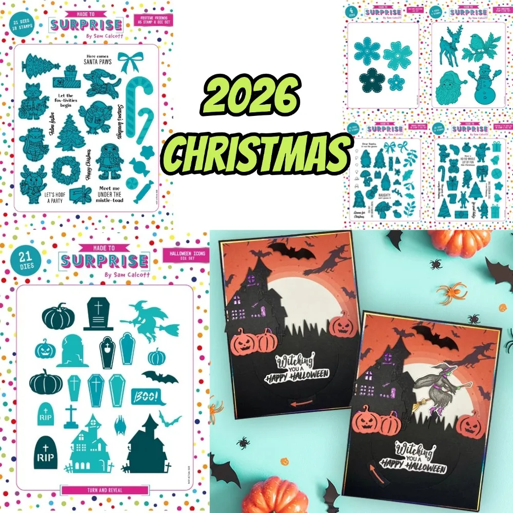 Christmas Elk Metal Cutting Dies HE Stamps Scrapbook Diary Decoration Stencil Embossing Template DIY Greeting Card Handmade 2026