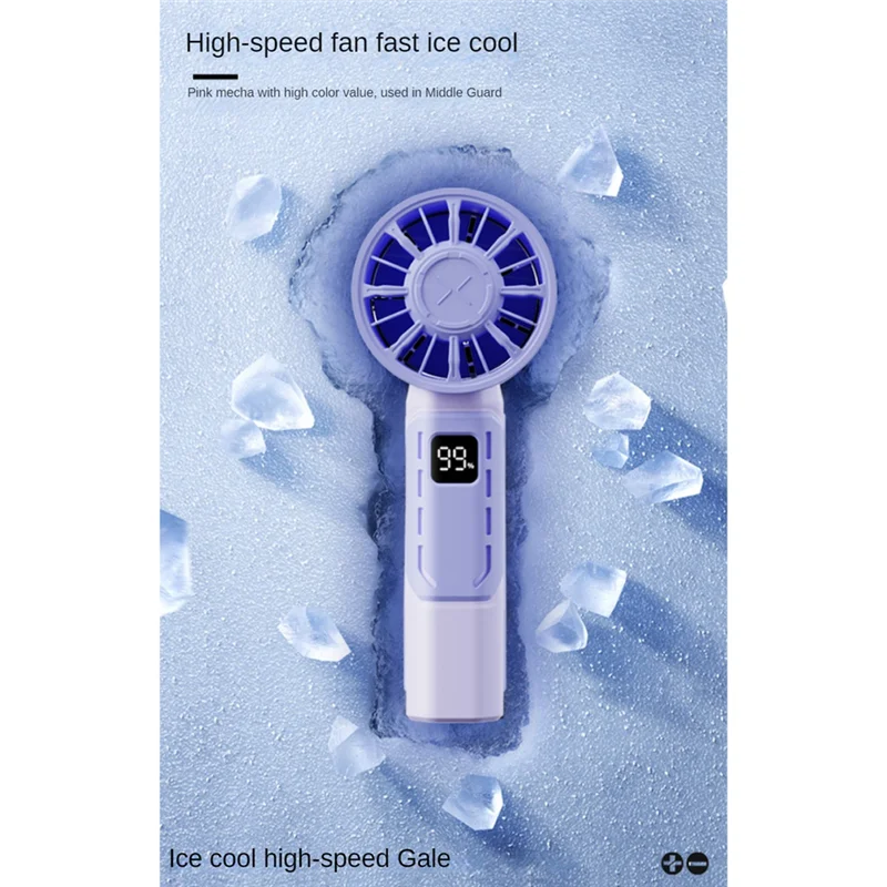 Ingenious-Handheld Turbo Fan 100 Speed Adjustable Outdoor Portable High Speed Fan Fast Cooling Fan Silent Fan For Work And Study