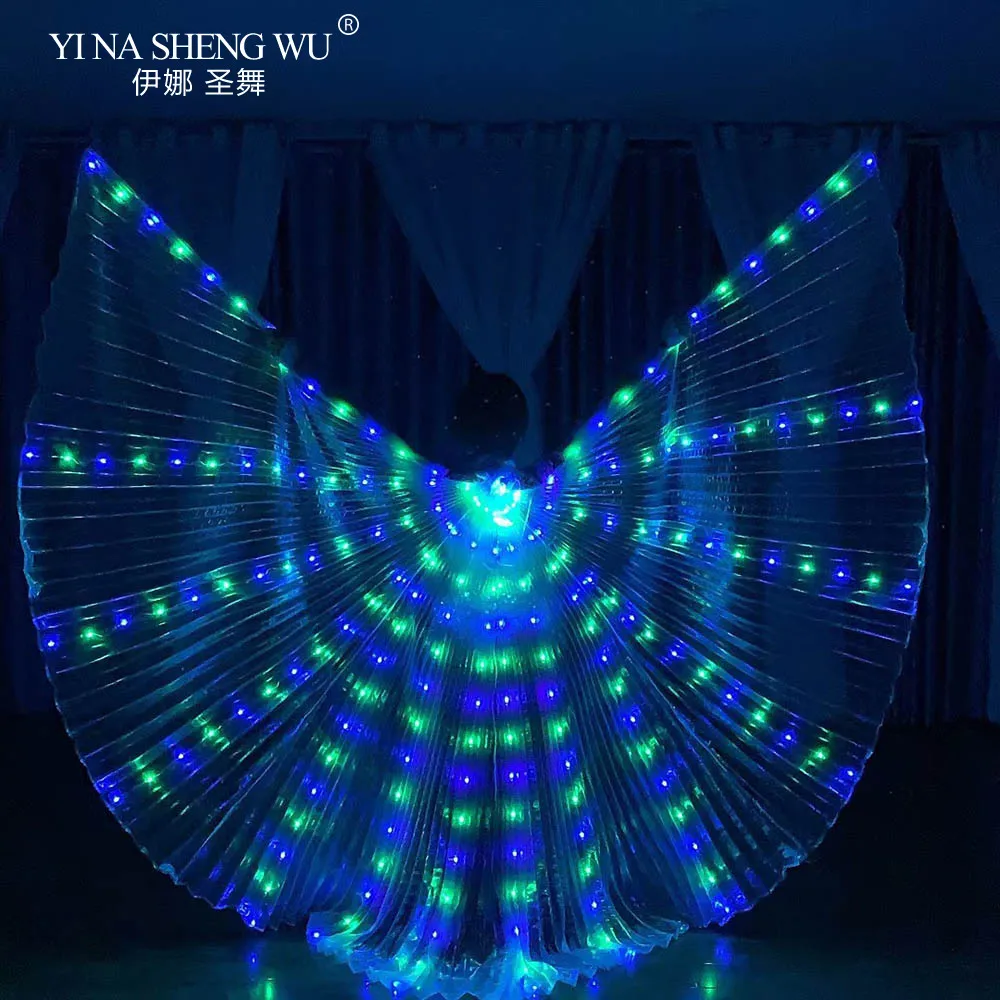 Super Wings with Remote Controler RGB Adult Led Wings Belly Dance Isis Wings  Party Christmas Halloween Carnival  changes color - Image 3