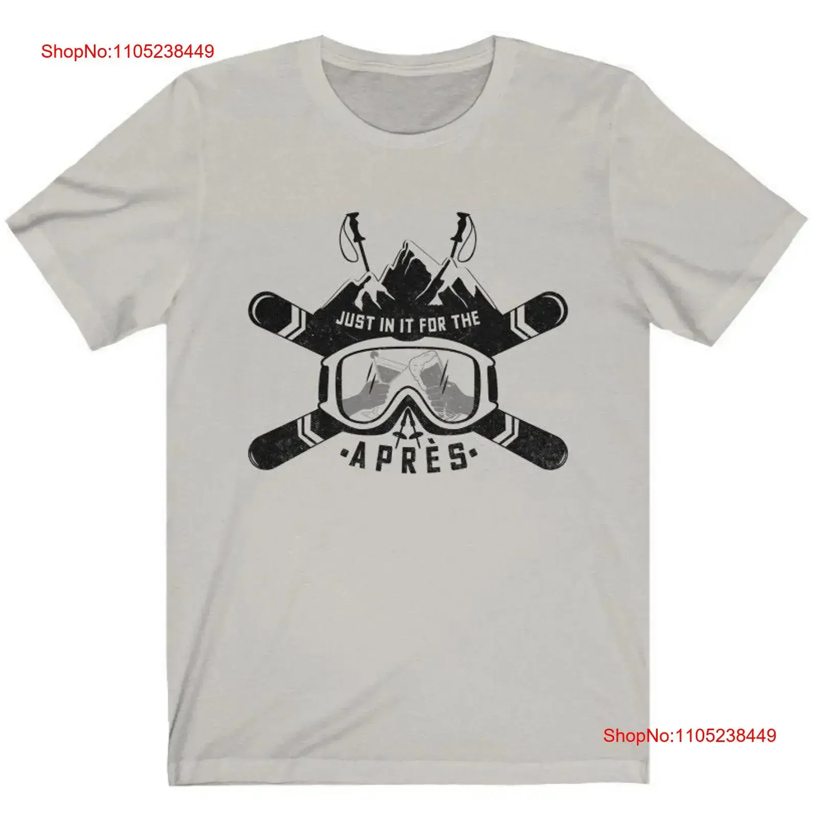 Après Ski T Shirt Funny and Snowboard tee More colours vintage Washed Soft Comfortable Top For Everyday Wear Versatile Unisex
