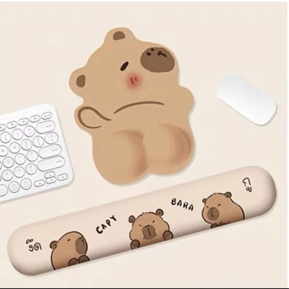 Moda bonito capivara mouse pad suporte de mão descanso de pulso gaming mouse pad ergonômico antiderrapante panda mousepad