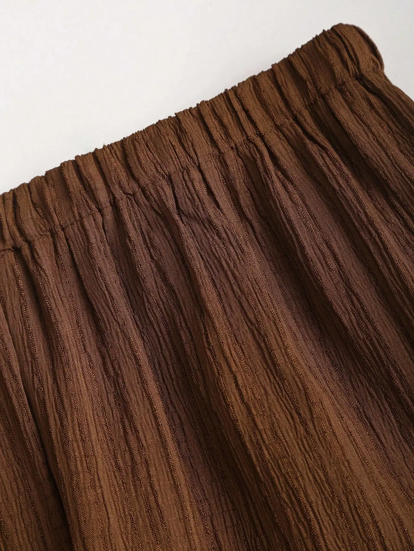 Sweetra 여성용 프렌치 스타일 루즈 솔리드 컬러 드로스트링 홀터 탑과 릴랙스 와이드 레그 캐주얼 시크 2피스 세트