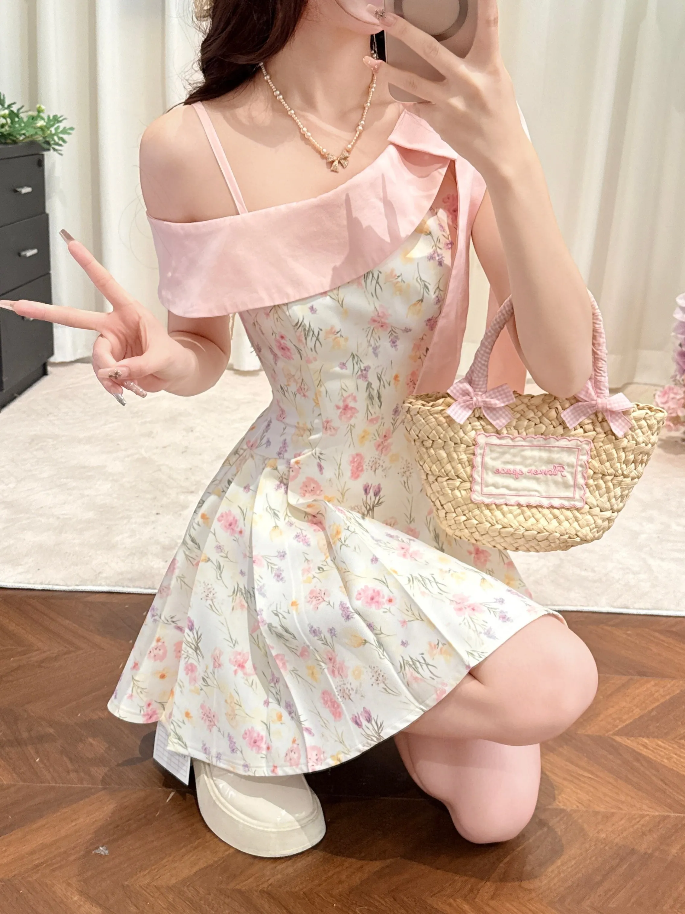 Słodka sukienka z kwiatowym na – Summer Clothing Young Women recenzja i cena