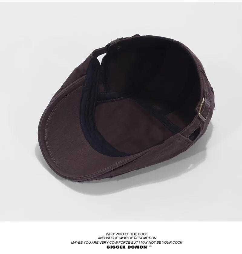 كوريا Ins الأزياء التطريز موزع الصحف قبعة، سليم صالح قبعة مسطحة للرجال النساء الشارع غسلها قطع الرسام قبعة كابي نمط القبعات