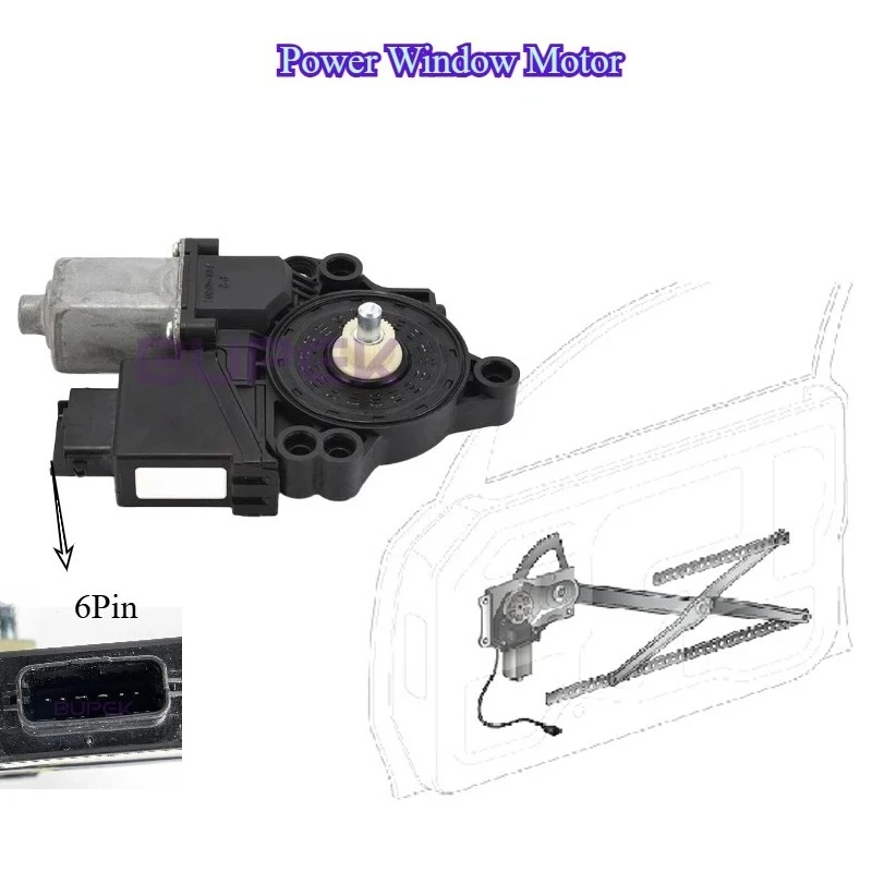 

BUPEK Power Window Repair Motor Front Left for 2012-2019 Hyundai Veloster Electric Window Regulator Motor Original 834602V000