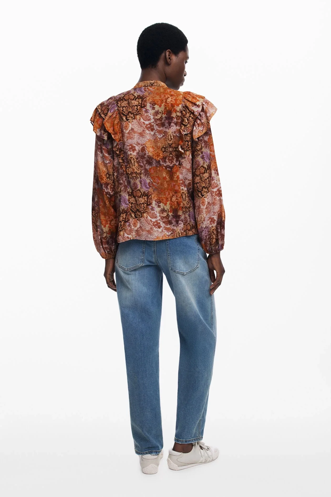 Europees, Amerikaans, Spaans origineel overhemd met lange mouwen in Paisley-stijl en gepersonaliseerd ontwerp voor nieuw damesshirt