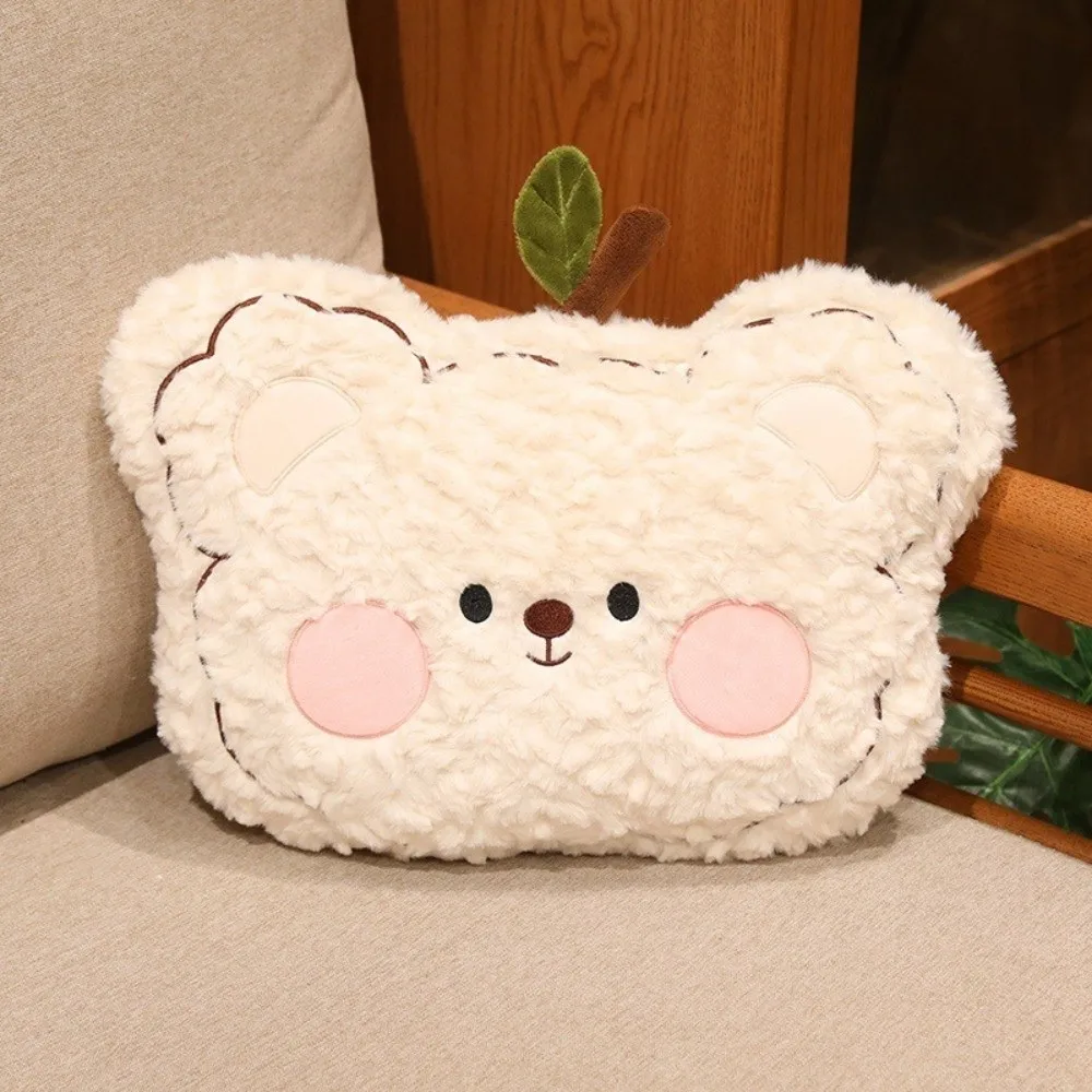 Seat Companion Soft Curly Fluff Bear Pillow Blush Cheek Cute Sofa Cushion Adorable Kawaii Stuffed Pillow Waist Protection