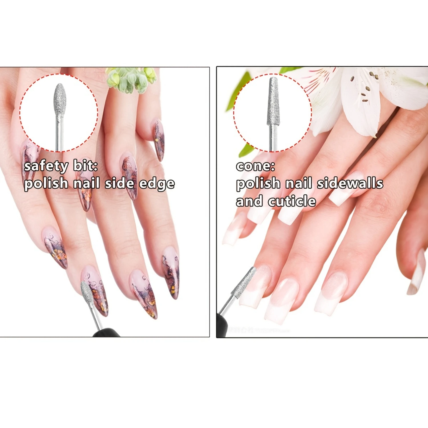 Profesjonalny, cichy elektryczny pilnik do paznokci, zestaw do manicure z 156 szt. taśm szlifierskich do paznokci akrylowych, usuwania żelu, PE