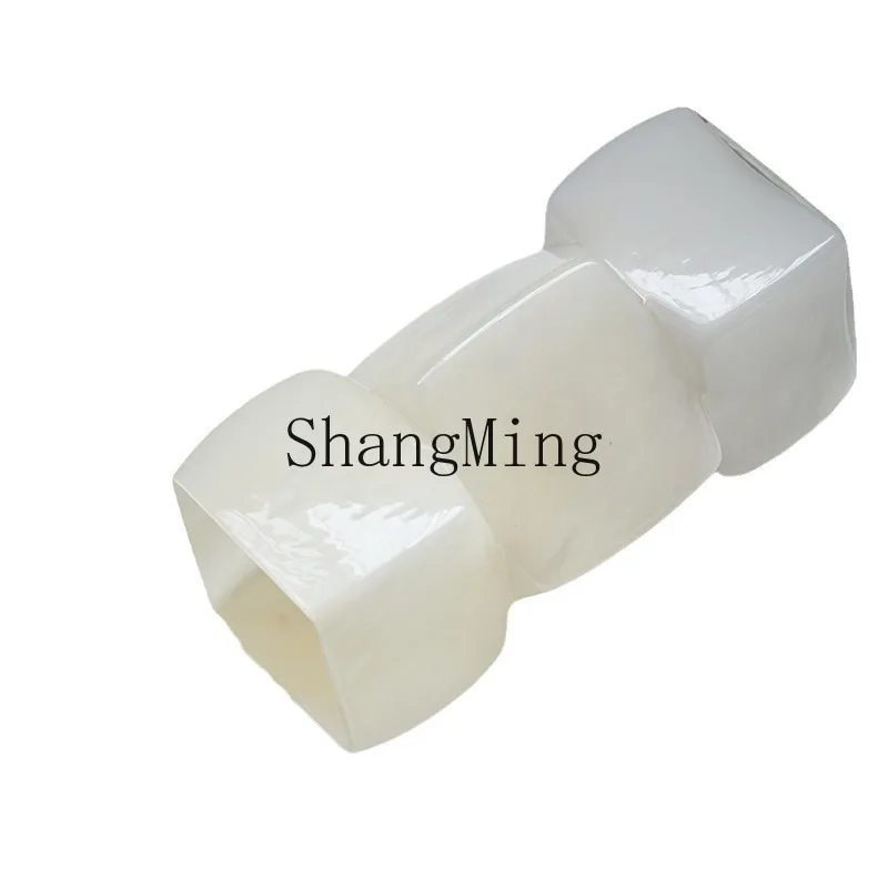 

DSA gradual change color geometric square vase table soft hotel TV cabinet countertop decorative glass ornament