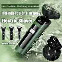 Smart Razor 4-in-1 Rechargeable Waterproof Shaver Type-C Electric Shaver LCD Digital Display Three-head Floating Beard Trimmer