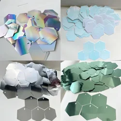 Hexagon Shimmer Sequin for Baby Birthday Wedding  Background Live Decoration Shimmering Turquoise Mirror Party Wall Backboard