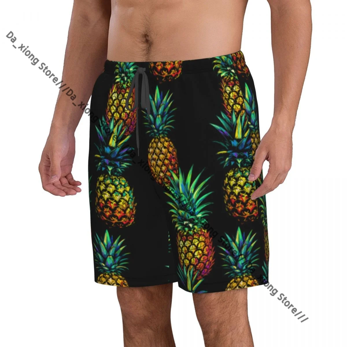 Men Beach Short Quick-drying Swimming Trunk Multicolor Pineapple Swimwear Swimsuit Bathing Shorts