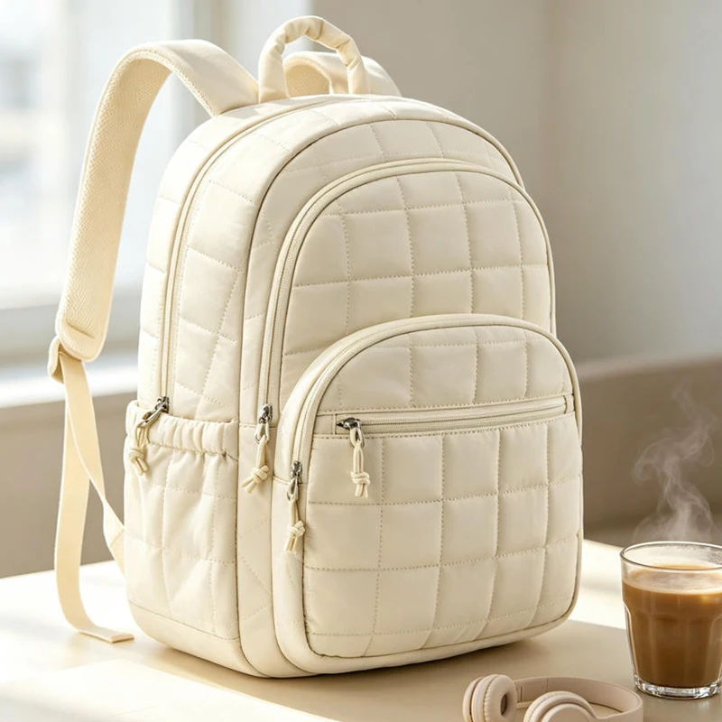 Laptop Backpack Travel Waterproof Daypack Large Capacity Multi-Pocket School Bag Vintage Shoulder Pack Student Computer Bag