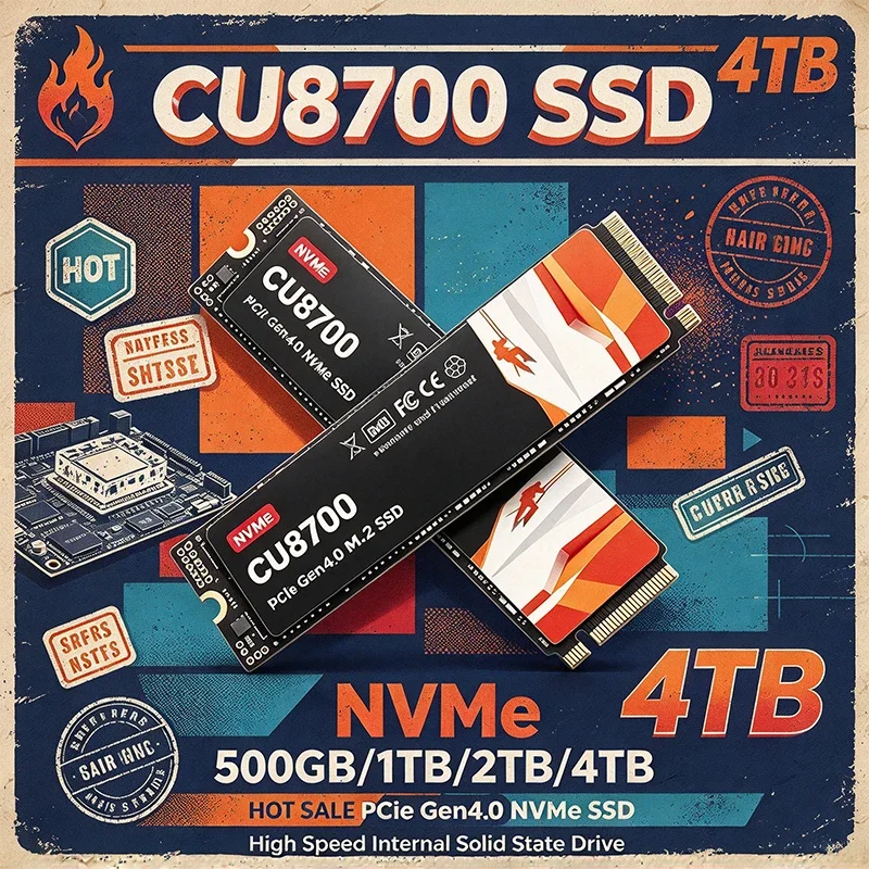 CU8700 M.2 2280 NVMe PCIe 3.0x4 SSD TLC 3D Internal Solid State Drive 500GB-4TB High-Speed Gaming Storage for Desktop Laptop PC