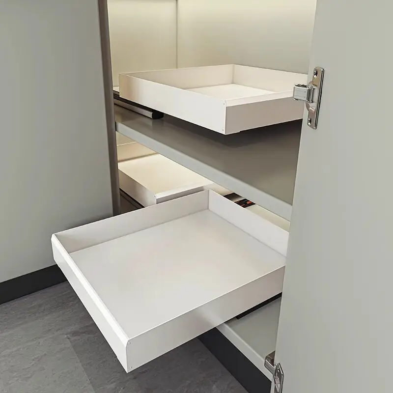 Cabinet Corner Basket Drawer Corner Storage Renovation Space Aluminum Rust-Proof Single-Layer Kitchen Deep Cabinet Shelf