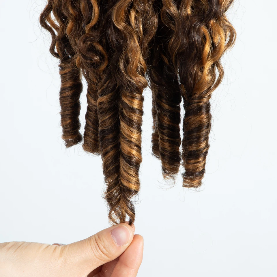 Sleek Highlight Colored BURMESE CURLY Human Hair Bundles For Women 30 Inch Natural Black Single  Burmes Curl Human Hair Bundles