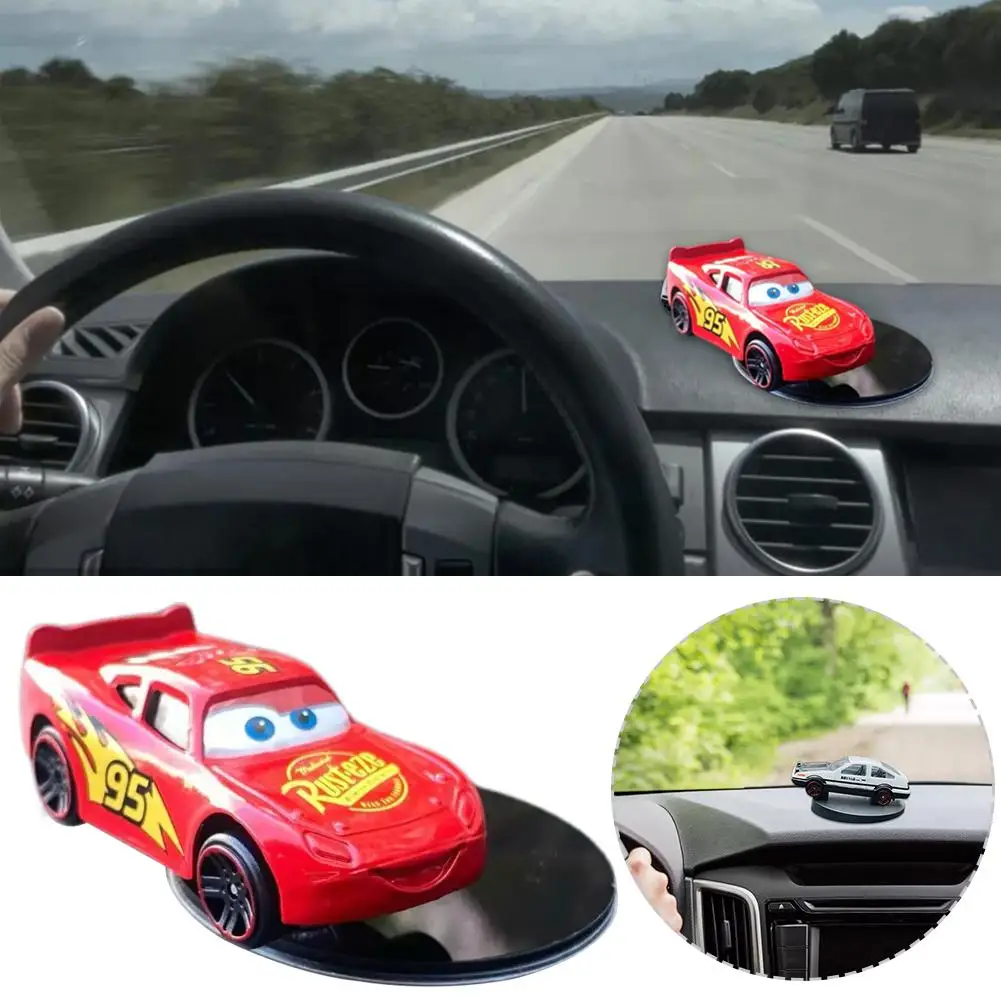 NEW Car For Lightning Mcqueen Drift Rotating Ornaments Auto Dashboard Turning AE86 Model Deco Car Center Console Decoration