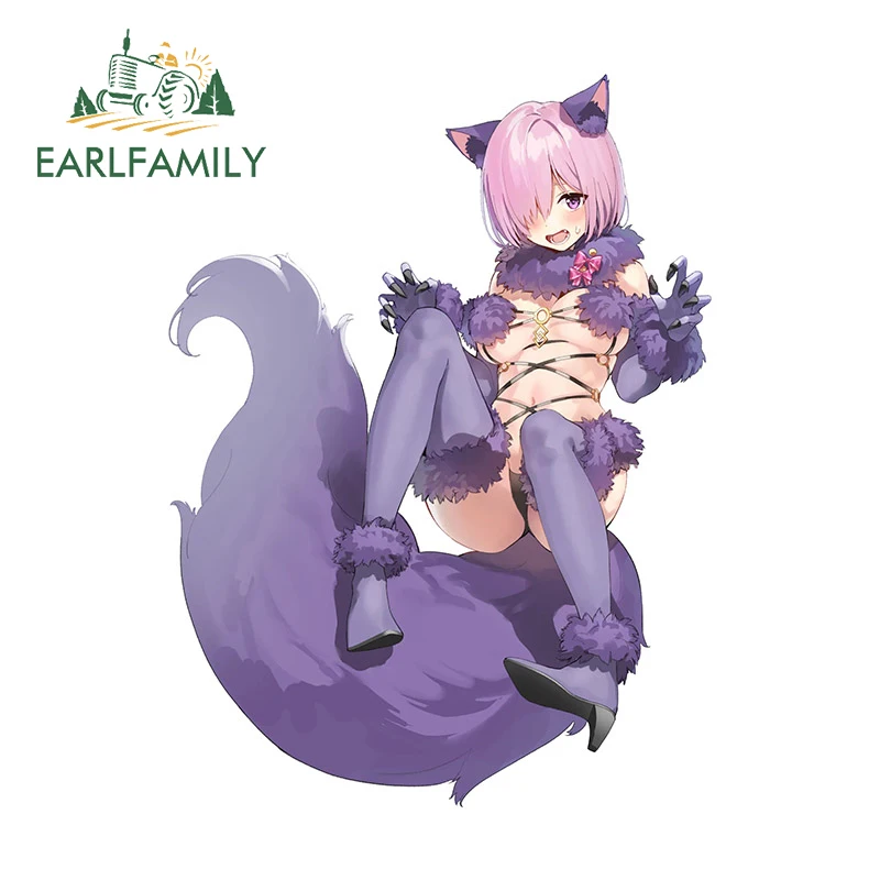 

EARLFAMILY 13cm for Mash Kyrielight Dangerous Beast Car Stickers Vinyl Car Wrap Decal Air Conditioner Waterproof Laptop Graphics