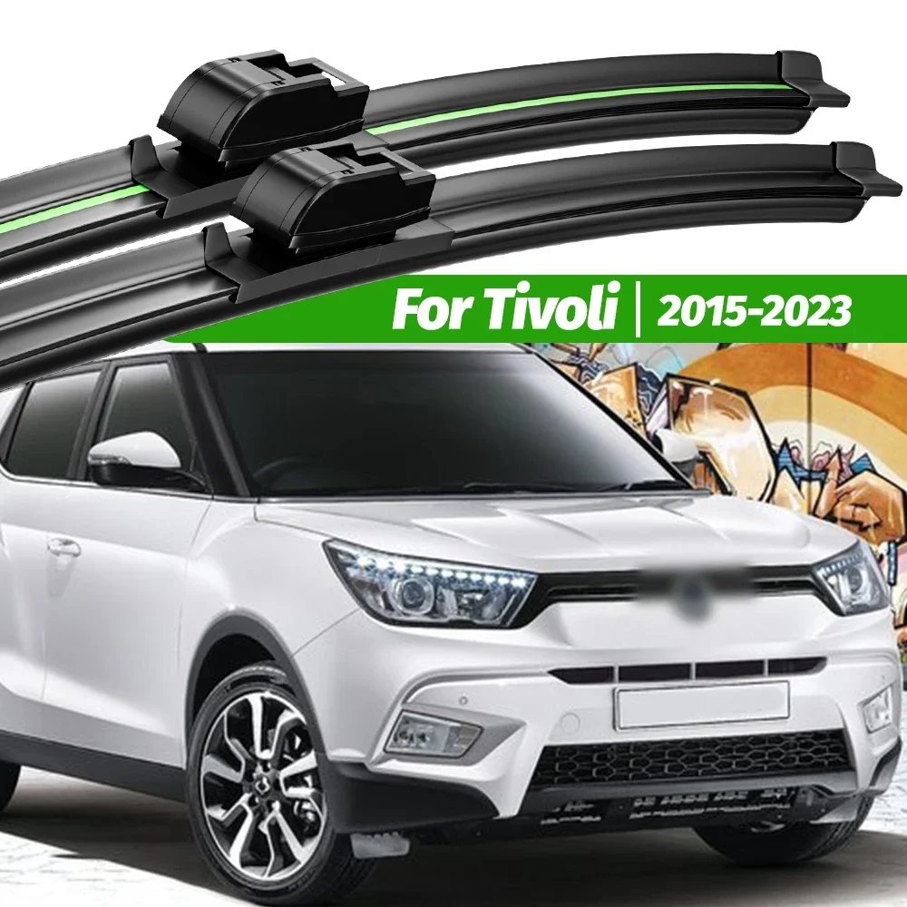 

For Ssangyong Tivoli 2015-2023 2pcs Front Windshield Wiper Blades 2017 2018 2019 2020 2021 2022 Windscreen Window Accessories