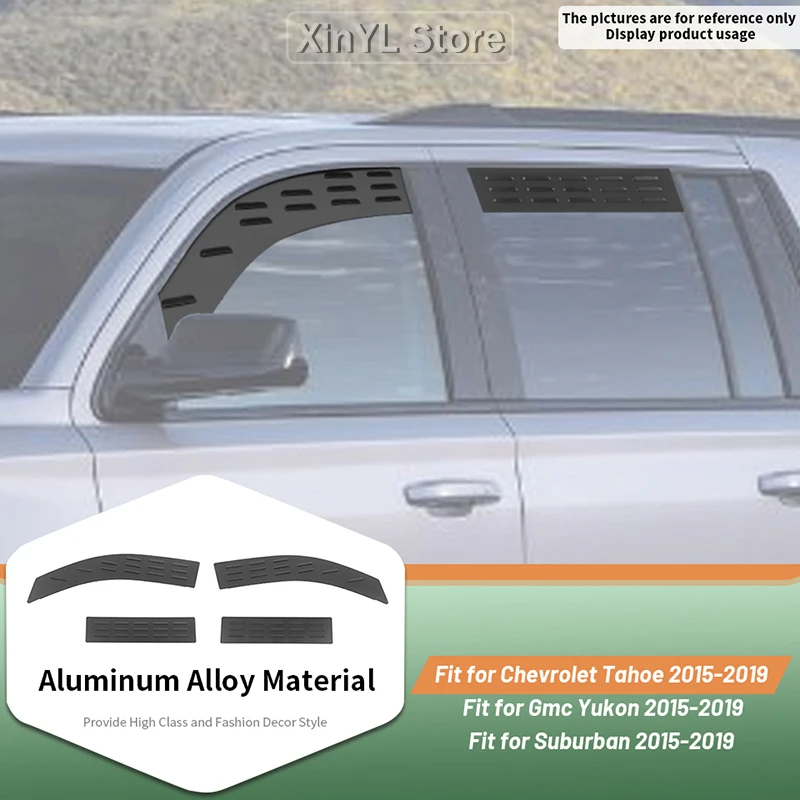 

Car Front Rear Window Louver Ventilation Panel Decoration Cover for Chevrolet Suburban/GMC Yukon/Tahoe 2015-2019 Accessories