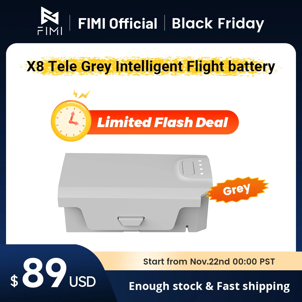 FIMI X8 Tele Drone grey Intelligent Flight Battery Quadcopter Spare Parts 11.55V 4650mAh Rechargeable Li-Po 3S Battery