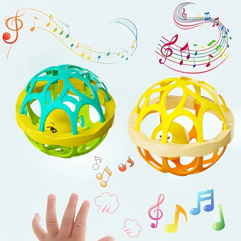 لعبة جرس اليد الاهتزازية للأطفال - لعبة تطوير الحسية والسمعية مع تدريب قبضة، هدية عيد ميلاد مثالية للرضع #3