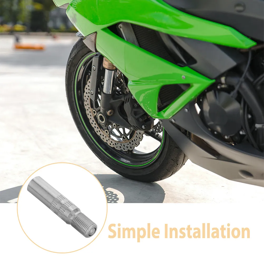 2Pcs Unicycle Valve Extension Copper Chrome Plated Tire Stem Extender for Car Bike Motorcycle Tire Valve Cap Replacement Adapter