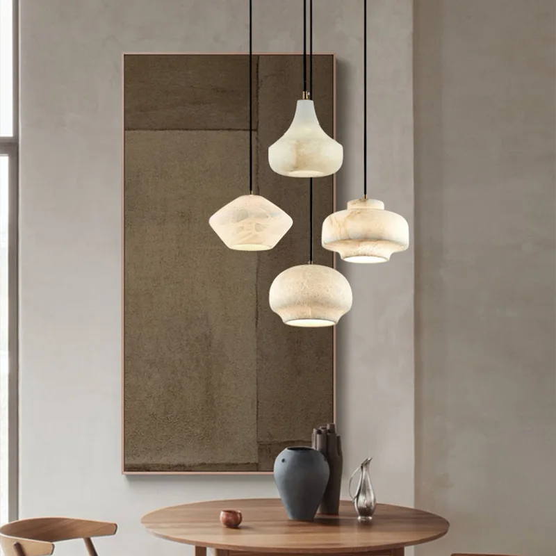 

Modern LED home interior lighting marble ceiling chandelier, metal lustre, dimmable, suitable for living room lighting