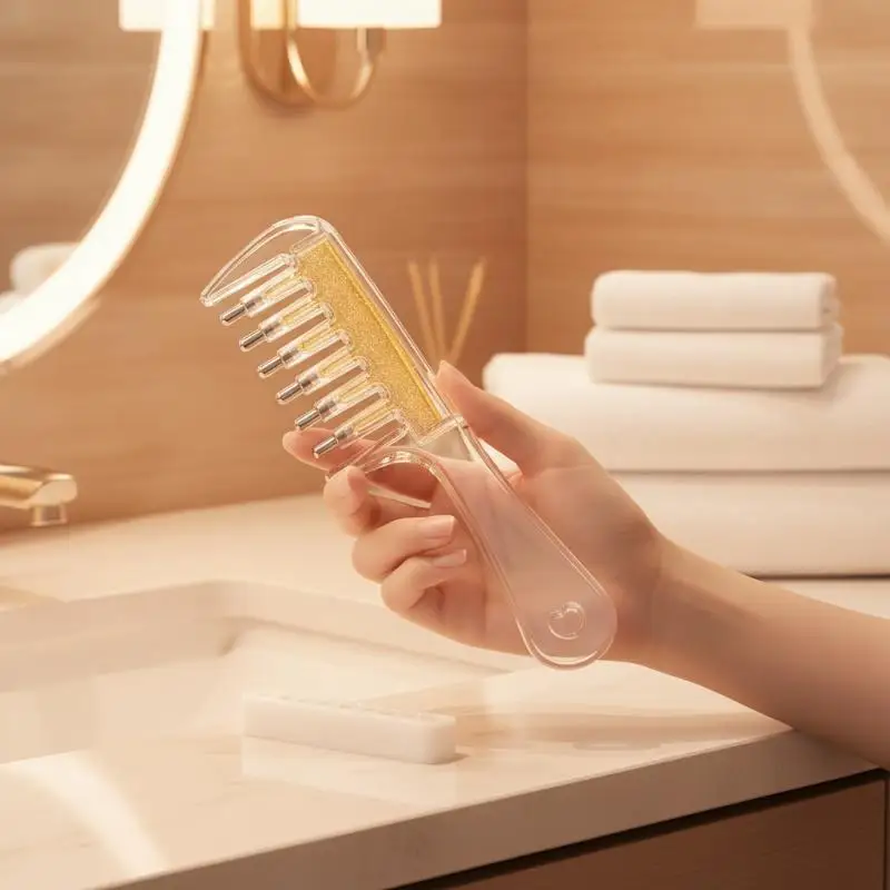 Portable Travel Scalp Applicator 1 Set Anti-Frizz Nourish Scalp Firm Hair Care Tool for Home Use