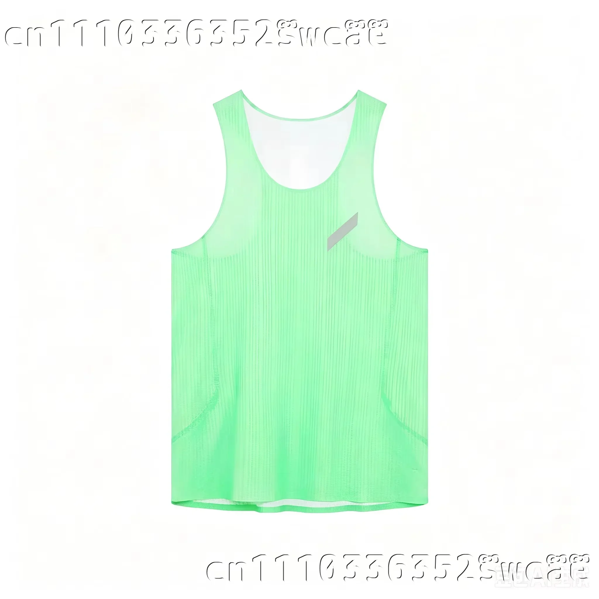 Wellenmuster-Lauf-Tanktop, atmungsaktives Mesh-Sportshirt, ärmelloses Shirt für Fitness, Marathon-Training, Familien-Set – Detail 8