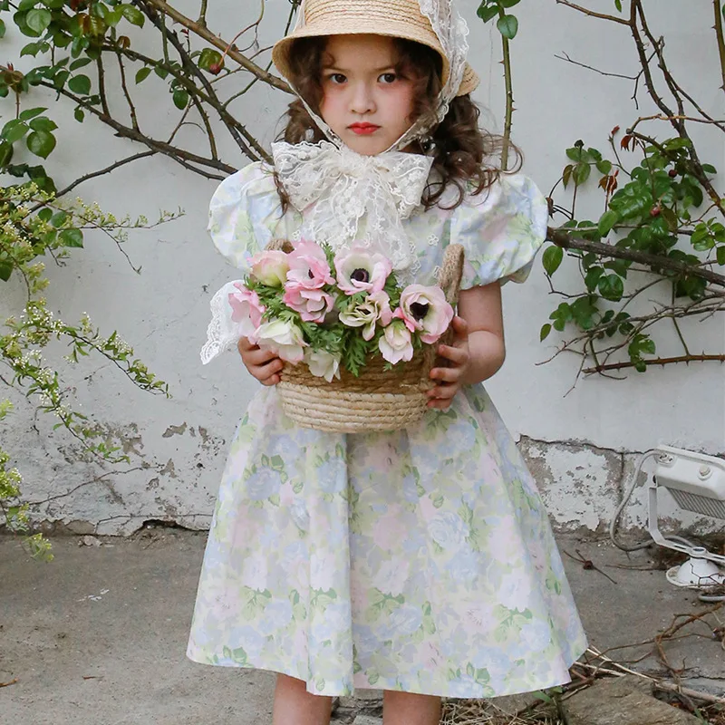 

Mother Kid Summer Baby Girls Cute Cartoon Stitch Printed Dress Fashion One-piece Dress Kids Daily Casual Short Sleeve Clothing