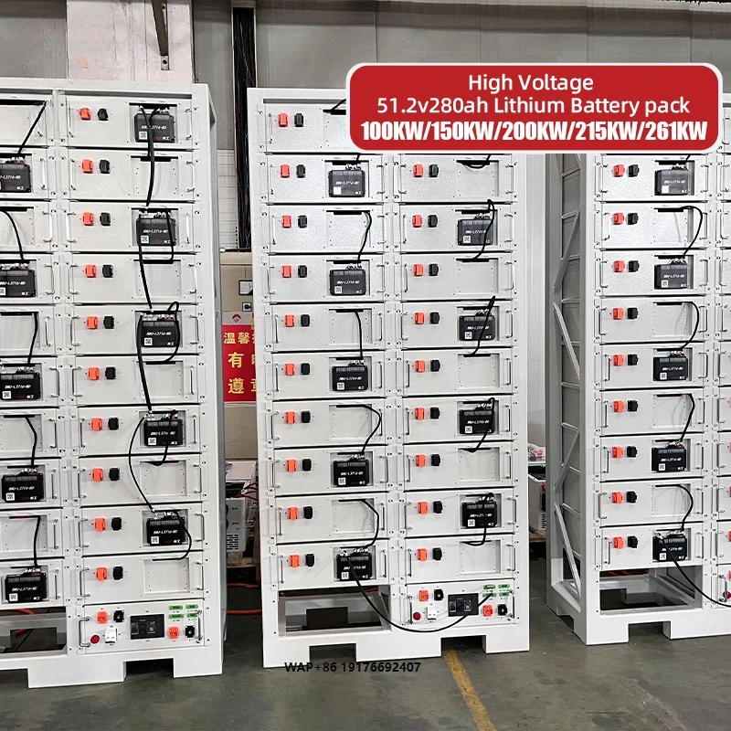 High Energy 100kw/150kw/200kw/215kw/261kw 51.2v280ah Lithium Battery Pack Back-up Power Supply