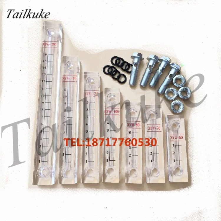 Imagem -03 - Xyw Calibre de Nível Líquido 80 100 150 200 250 Acrílico Plexiglass Água Calibre Nível Óleo