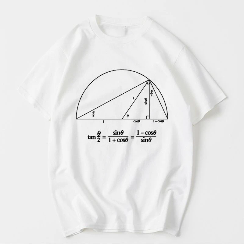 صيف جديد العلوم الرياضيات المثلثية وظيفة صيغة قصيرة الأكمام تي شيرت مستقيم-طالب أعلى جودة تي شيرت