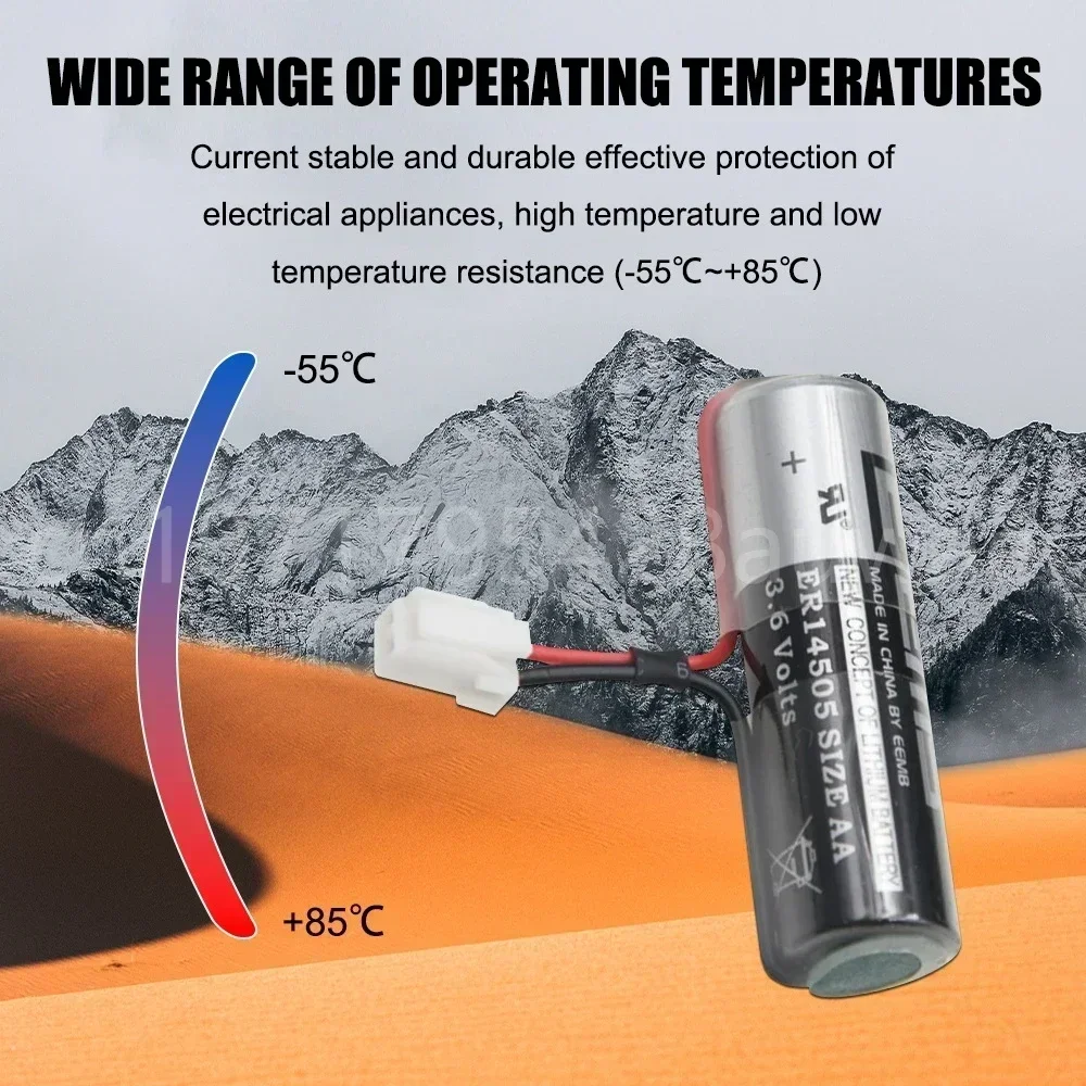 10PCS ER14505 ER14505H AA 3.6V 2400mAh Energie Lithium Batterij Slimme Meter Batterij met Plug