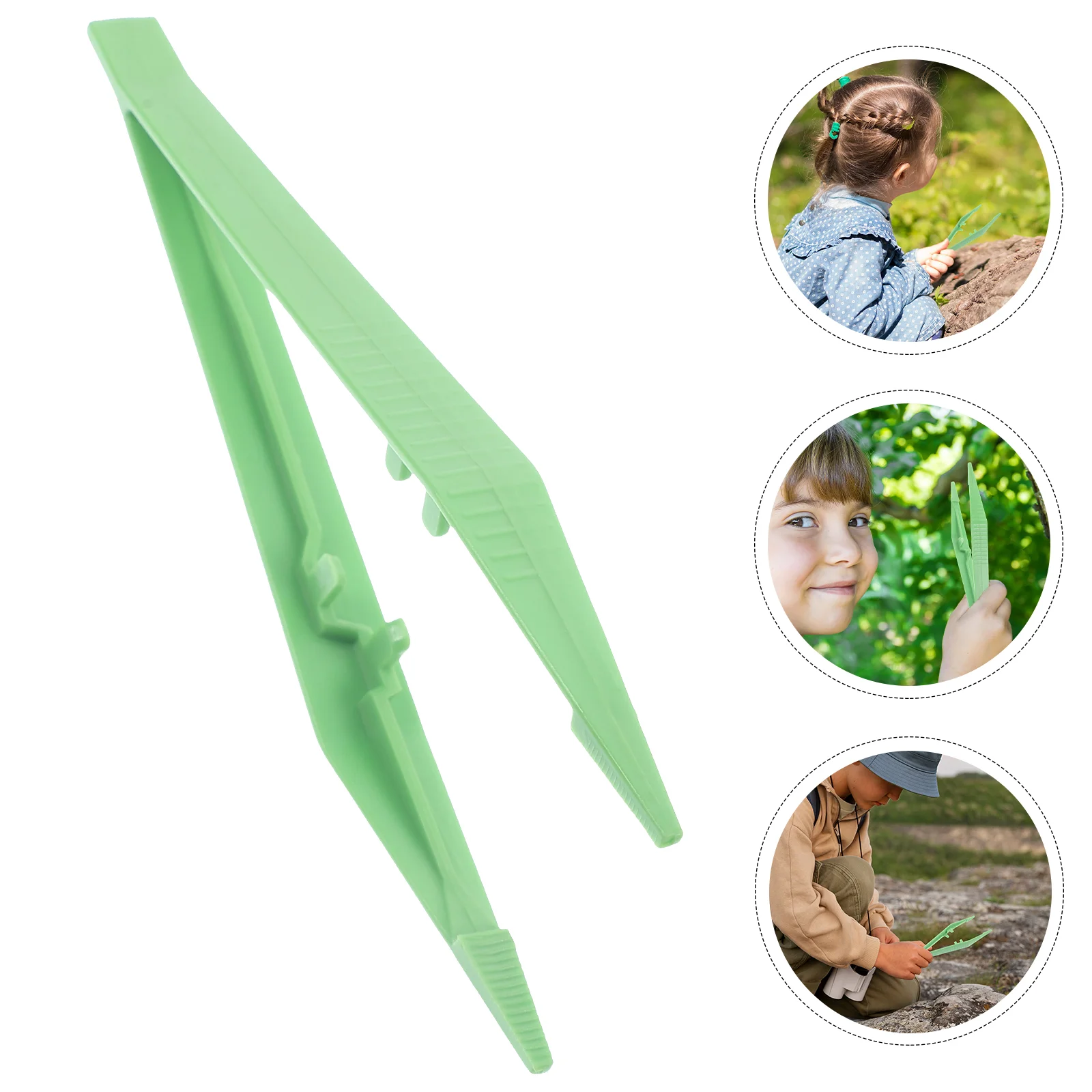 

30 Pcs Children's Tweezers School Handy Insects Tools for Kids Plastic Natural Exploring Bead Teaching Aid