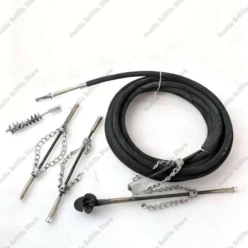 Upgraded Electric Drill Sewer Dredging Tool – High-Pressure Flexible Pipe For Oil Stain & Hard Object Clogs
