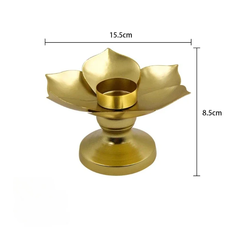 Nordic Lotus Metal Candlestick Holder 3