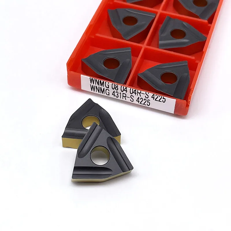 10PCS WNMG080404R/L WNMG080408R/L S 4225 High Quality For Steel Parts Turning Tool Carbide Inserts Metal CNC Machine Parts Tool