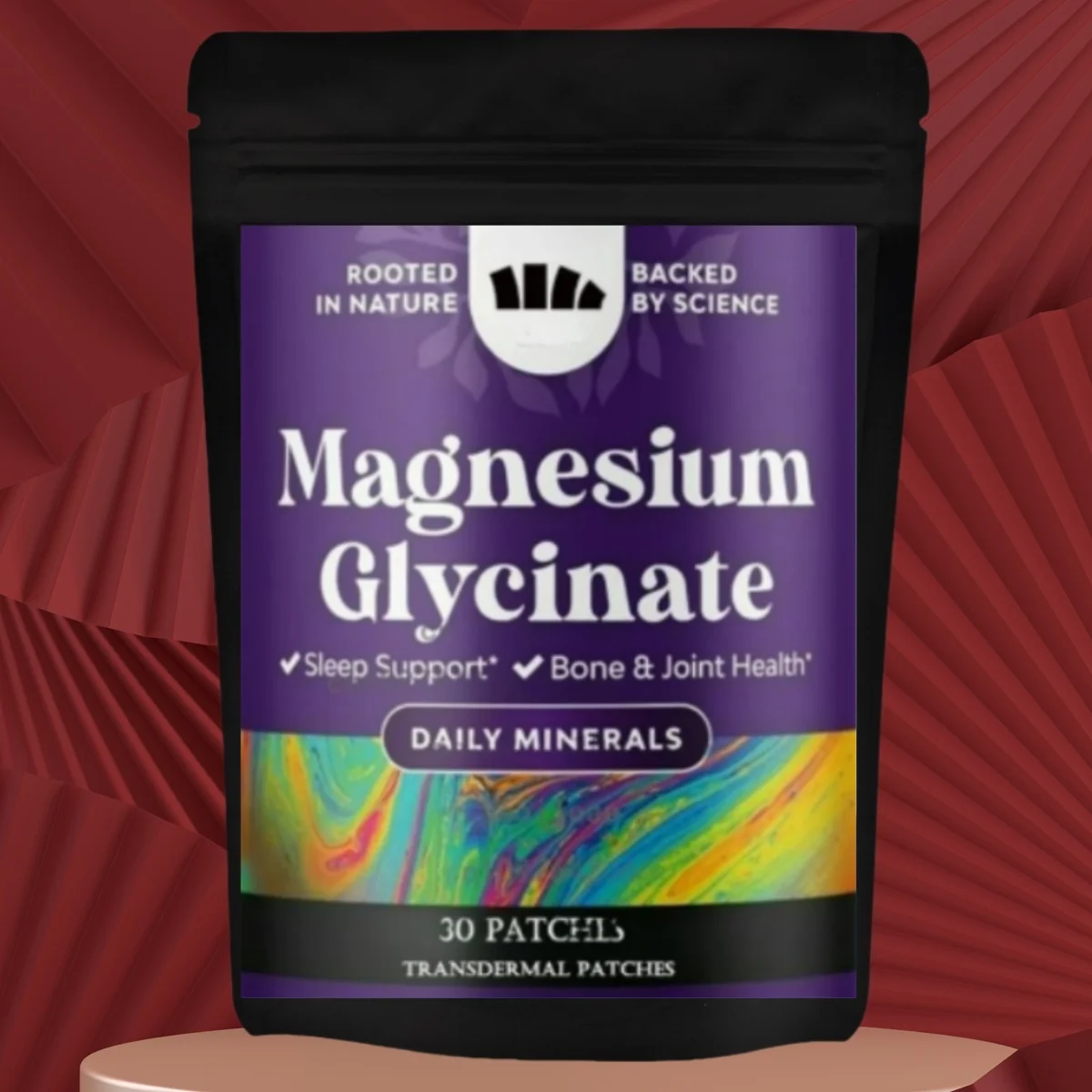30 Patches Magnesium Glycinate Transdermal Patches For Brain Health, Bone Health, Energy