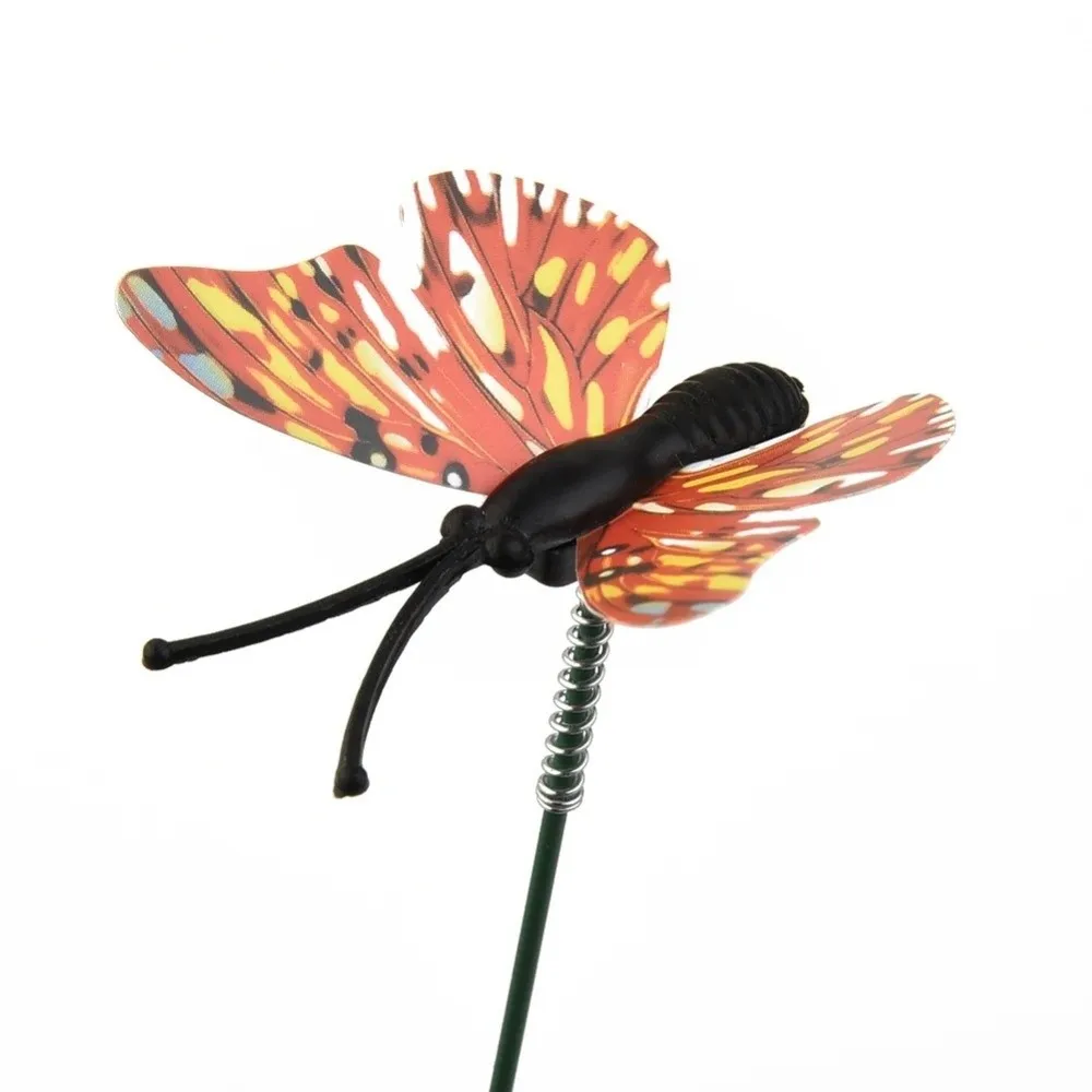 10Pcs Simulation Colorful Butterfly Stakes 3D Waterproof Garden Yard Planter Butterfly Double Layered Grounding Decoration