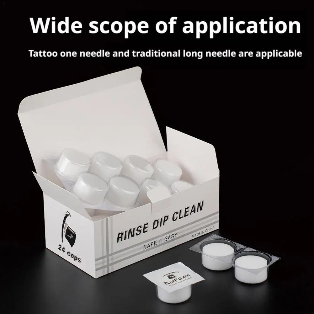 

Tattoo needle cleaning cup Tattoo Disposable Dip Foam Sponge Caps Cups Cleaning for Needle and Tip Rinse Dip Clean Tattoo Access