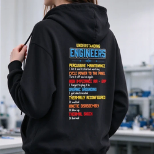 Understanding Engineers Hoodie Funny Sweatshirt Engineer Gift Tech Joke Top Percussive Maintenance Humor Streetwear Unisex STEM