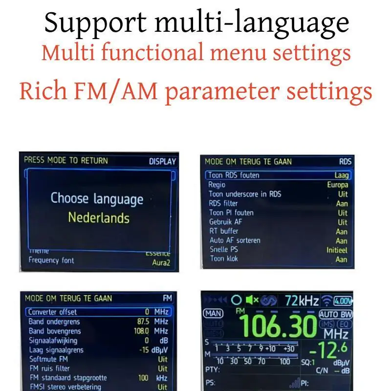 FB-280 TEF6686 high-sensitivity radio FM/AM supports global frequencies + built-in battery+ infrared remote control,